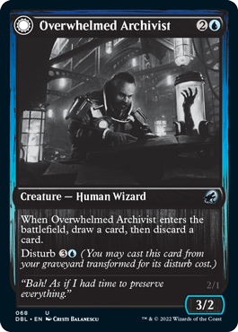 Overwhelmed Archivist // Archive Haunt [Innistrad: Double Feature]