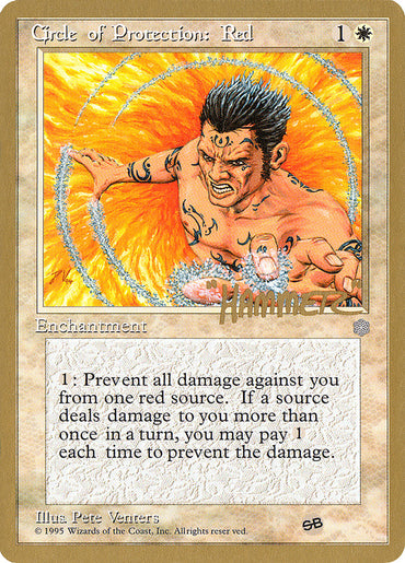 Circle of Protection: Red (Shawn "Hammer" Regnier) (SB) [Pro Tour Collector Set]