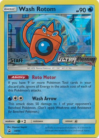 Wash Rotom (SM94) (Staff Prerelease Promo) [Sun & Moon: Black Star Promos]