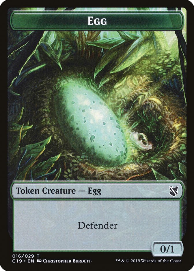 Centaur // Egg Double-Sided Token [Commander 2019 Tokens]