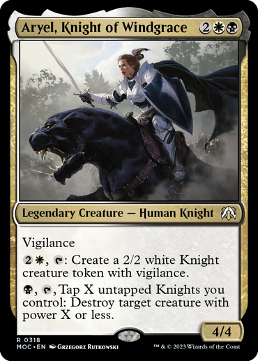 Aryel, Knight of Windgrace [March of the Machine Commander]