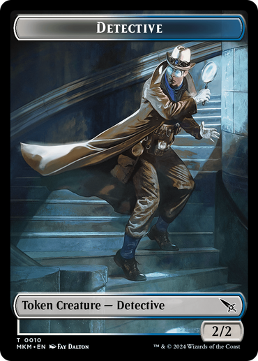 Detective // Spirit Double-Sided Token [Murders at Karlov Manor Tokens]