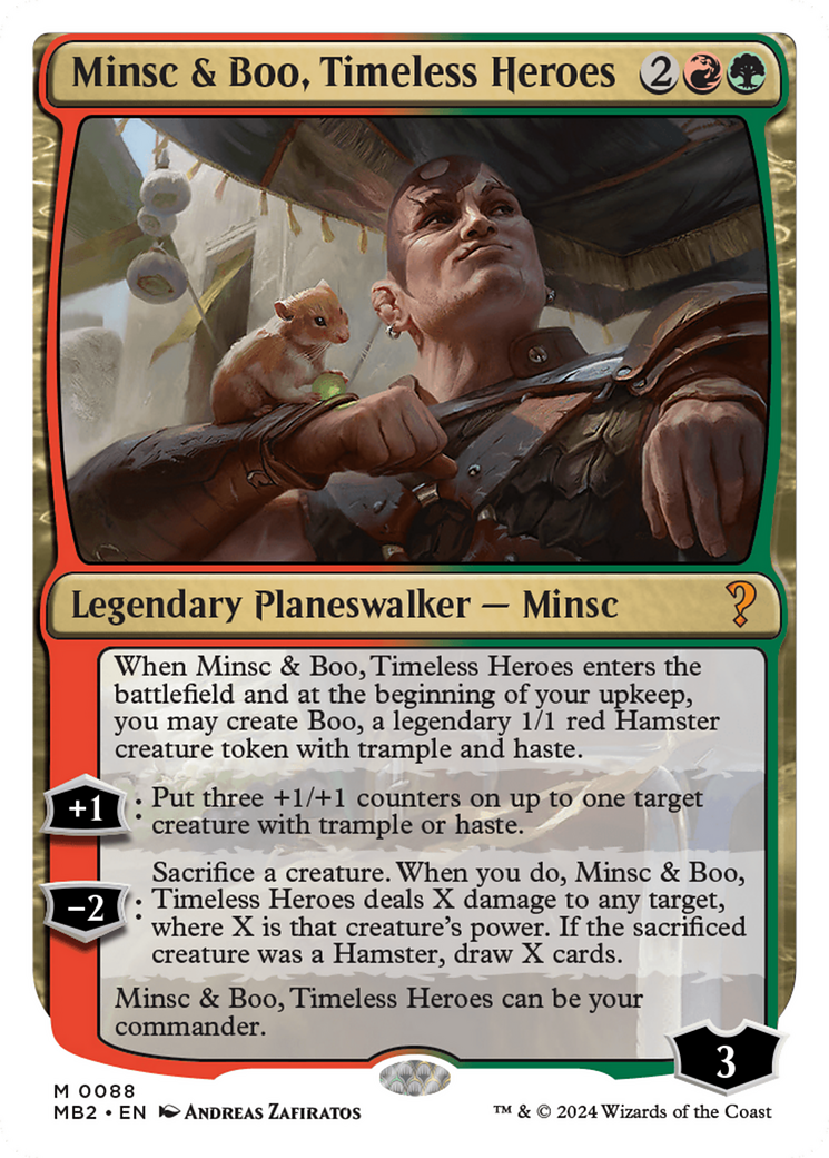 Minsc & Boo, Timeless Heroes (White Border) [Mystery Booster 2]