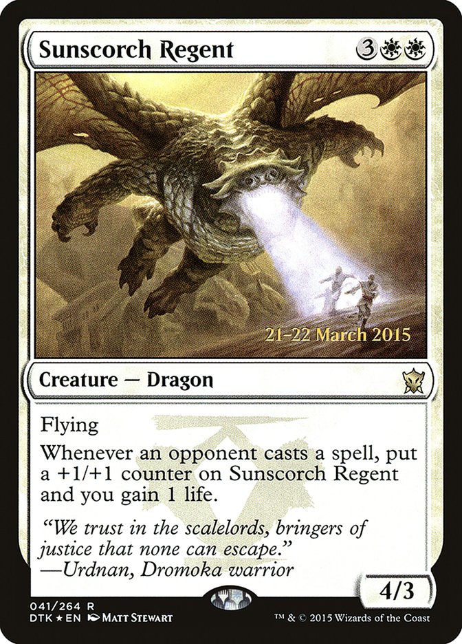 Sunscorch Regent [Dragons of Tarkir Prerelease Promos]