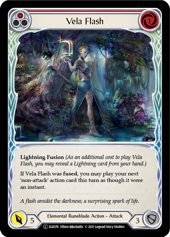 Vela Flash (Red) [U-ELE076] (Tales of Aria Unlimited)  Unlimited Rainbow Foil