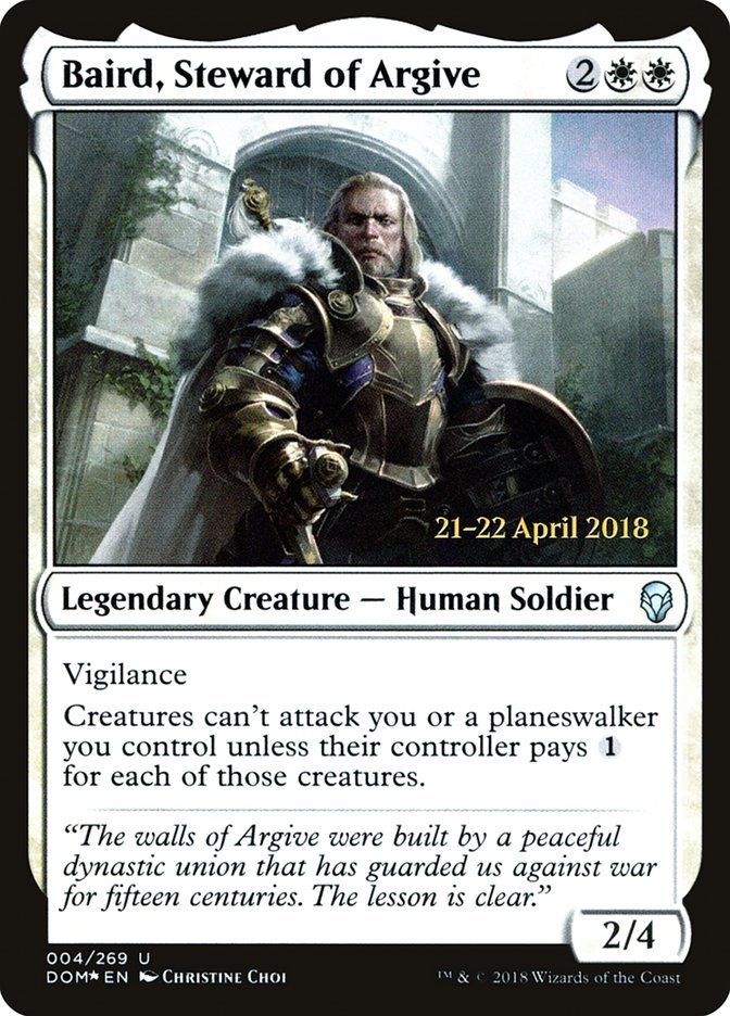 Baird, Steward of Argive [Dominaria Prerelease Promos]