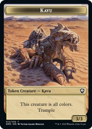 Kavu // Angel Double-Sided Token [Dominaria United Commander Tokens]