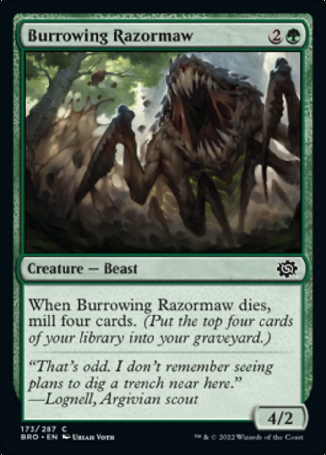 Burrowing Razormaw [The Brothers' War]