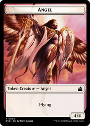 Saproling // Angel (0002) Double-Sided Token [Ravnica Remastered Tokens]