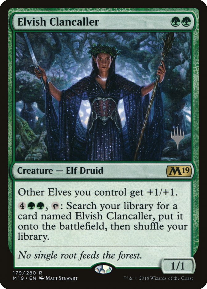 Elvish Clancaller (Promo Pack) [Core Set 2019 Promos]