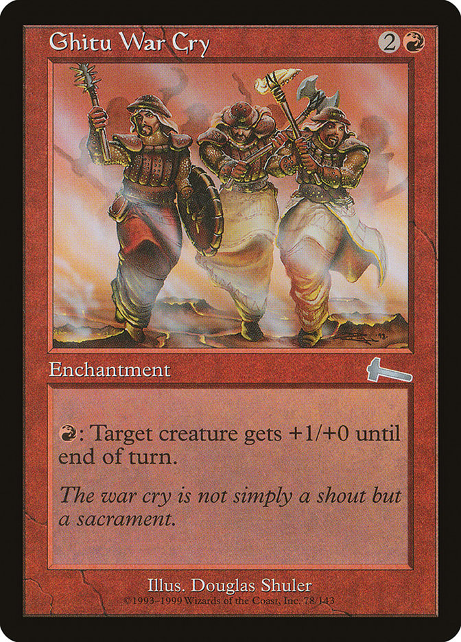 Ghitu War Cry [Urza's Legacy]