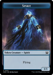 Spirit (9) // Spirit (13) Double-Sided Token [March of the Machine Commander Tokens]