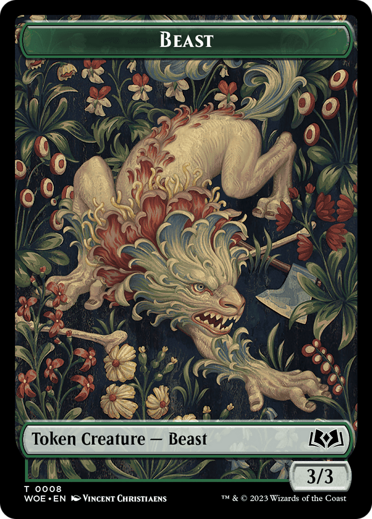 Beast // Food (0012) Double-Sided Token [Wilds of Eldraine Tokens]