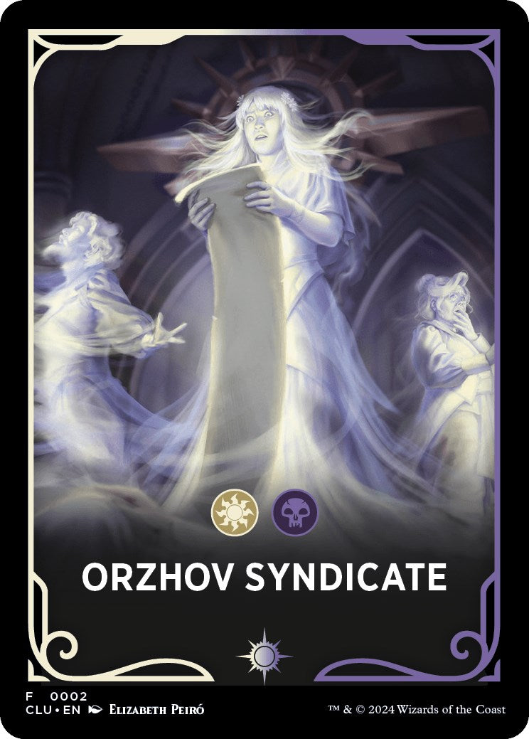 Orzhov Syndicate Theme Card [Ravnica: Clue Edition Tokens]