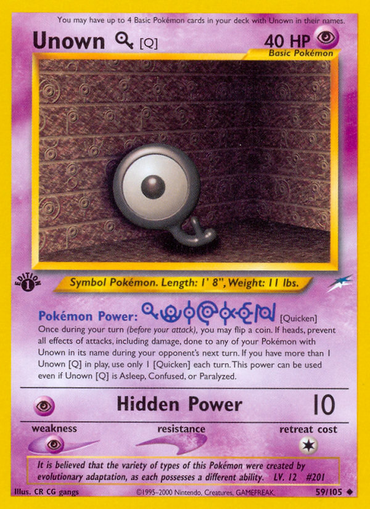 Unown [Q] (59/105) [Neo Destiny 1st Edition]