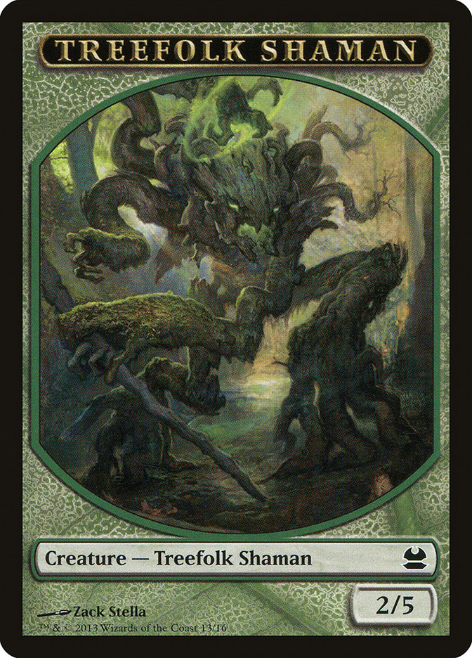 Treefolk Shaman Token [Modern Masters Tokens]