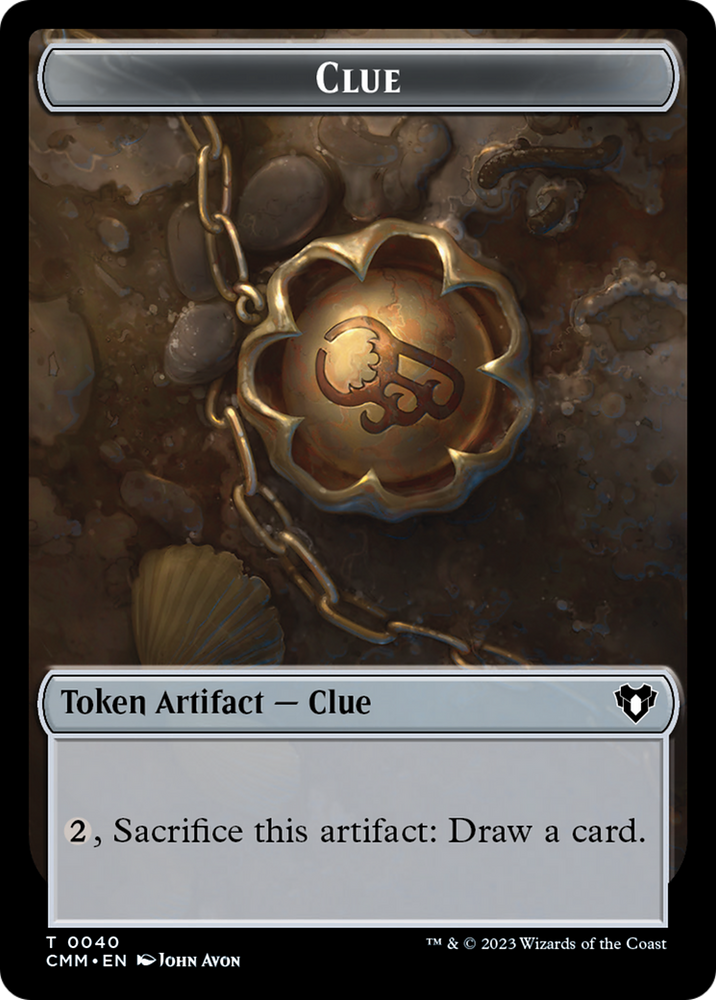 Clue // Construct (0041) Double-Sided Token [Commander Masters Tokens]