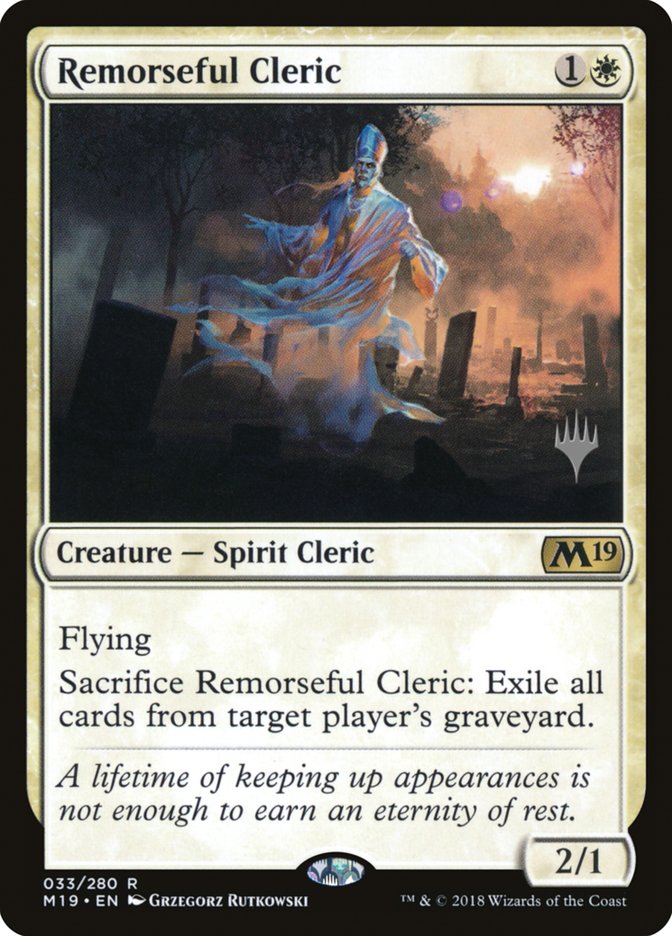 Remorseful Cleric (Promo Pack) [Core Set 2019 Promos]