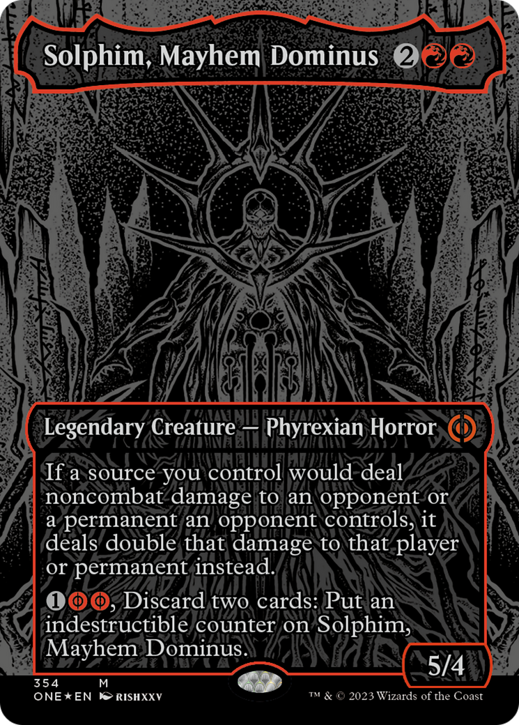 Solphim, Mayhem Dominus (Oil Slick Raised Foil) [Phyrexia: All Will Be One]