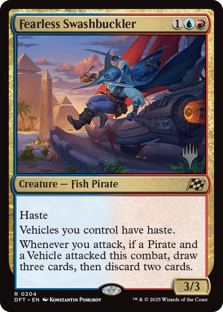 Fearless Swashbuckler (Promo Pack) [Aetherdrift Promos]