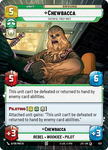 Chewbacca - Faithful First Mate (837) (Hyperspace Foil) (837) [Jump to Lightspeed]