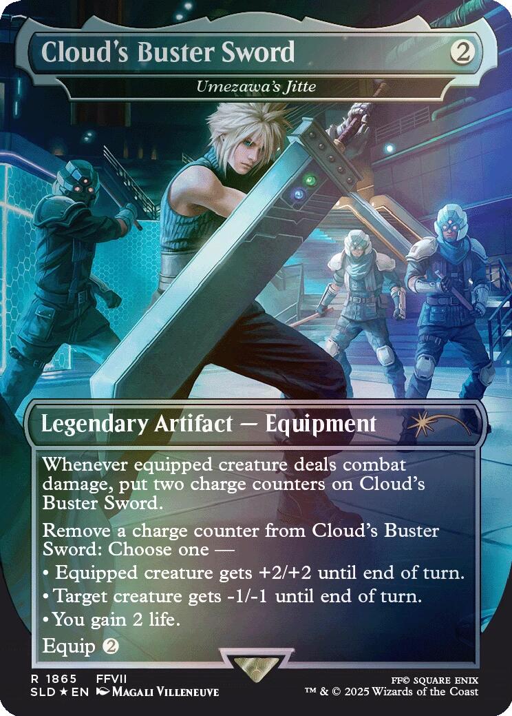 Cloud's Buster Sword - Umezawa's Jitte (Rainbow Foil) [Secret Lair Drop Series]
