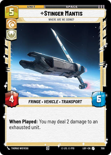 Stinger Mantis - Where Are We Going? (700) (Foil) (700) [Legends of the Force]