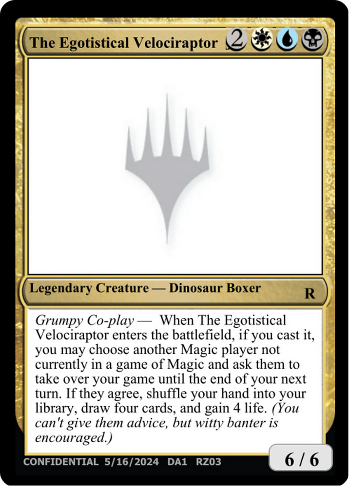 The Egotistical Velociraptor [Mystery Booster 2 Playtest Cards]