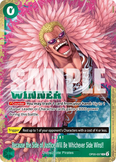 Because the Side of Justice Will Be Whichever Side Wins!! (Winner Pack 2025 Vol. 4) [One Piece Promotion Cards]