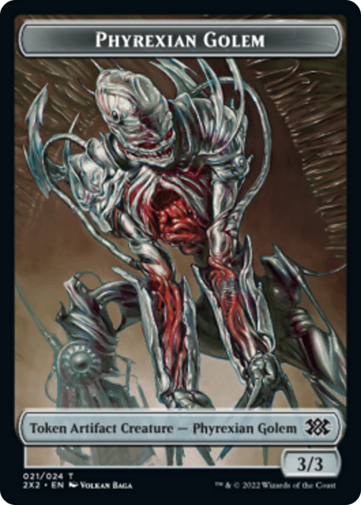 Bear // Phyrexian Golem Double-Sided Token [Double Masters 2022 Tokens]