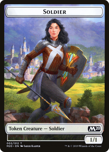 Soldier // Dinosaur Double-Sided Token [Game Night 2019 Tokens]