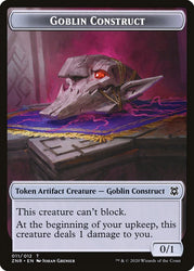 Cat Beast // Goblin Construct Double-Sided Token [Zendikar Rising Tokens]