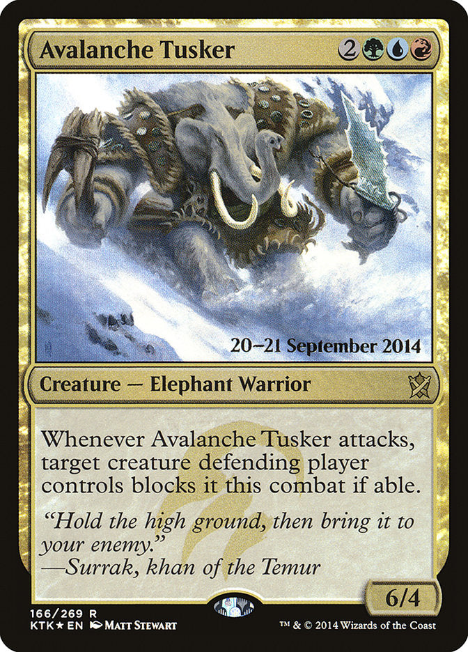 Avalanche Tusker [Khans of Tarkir Prerelease Promos]