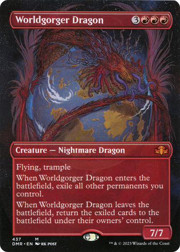 Worldgorger Dragon (Borderless Alternate Art) [Dominaria Remastered]