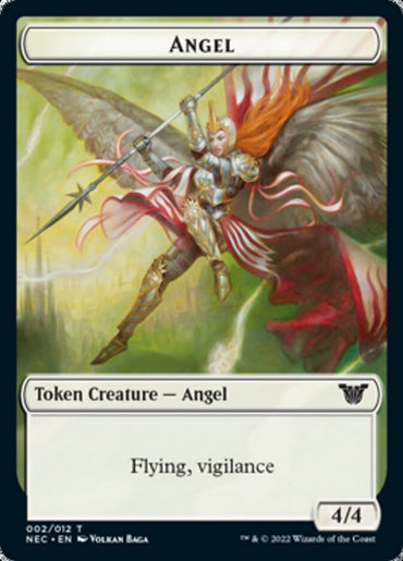 Angel // Elephant Double-Sided Token [Kamigawa: Neon Dynasty Commander Tokens]