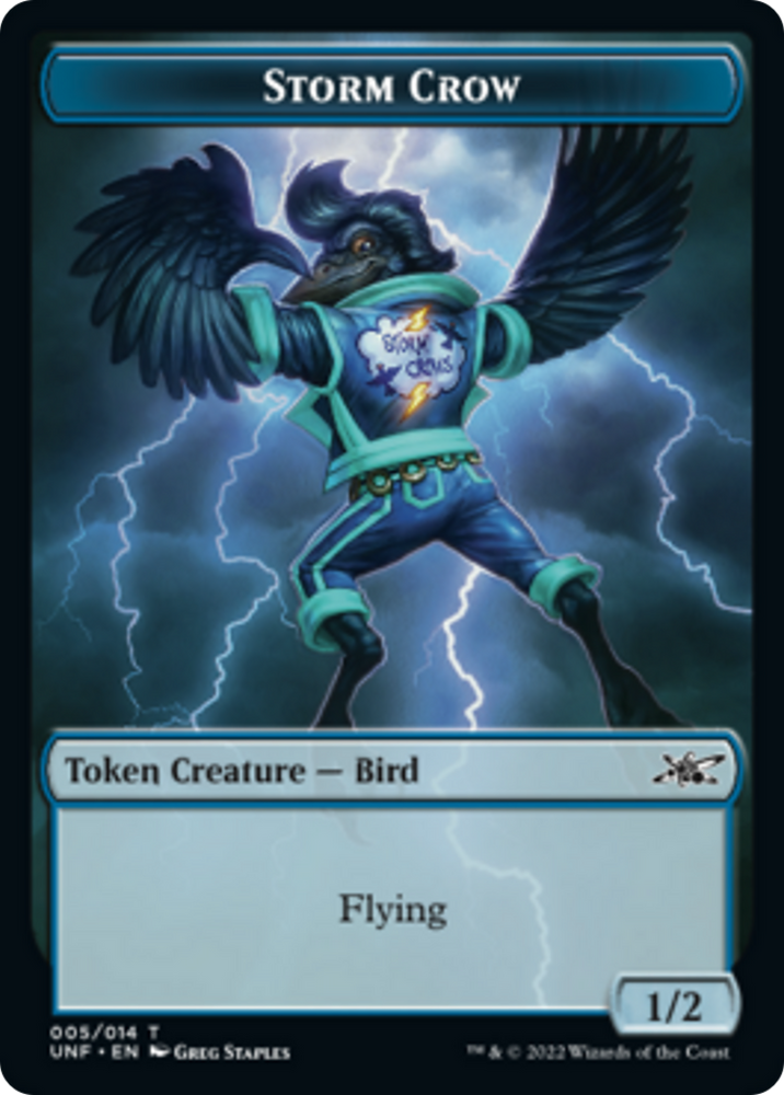 Clown Robot (002) // Storm Crow Double-Sided Token [Unfinity Tokens]