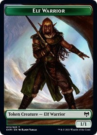 Elf Warrior // Bird Double-Sided Token [Kaldheim Tokens]