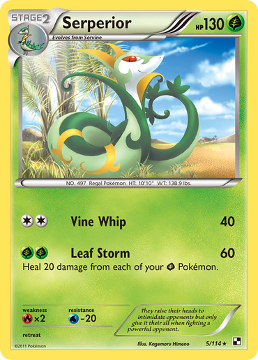 Serperior (5/114) (Green Tornado) (Theme Deck Exclusive) [Black & White: Base Set]