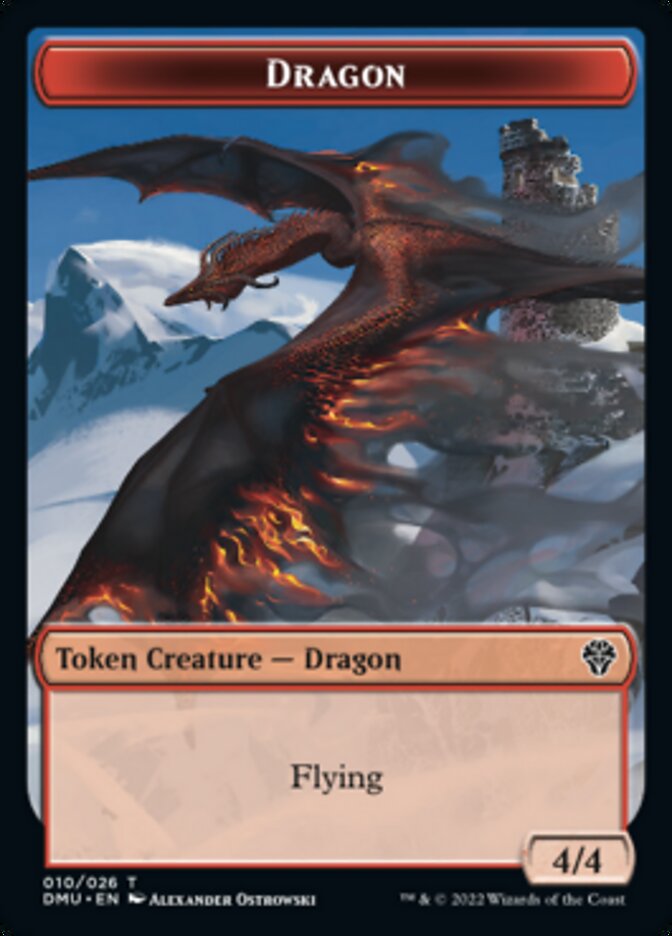 Soldier // Dragon Double-Sided Token [Dominaria United Tokens]