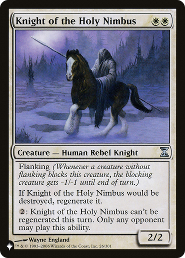 Knight of the Holy Nimbus [The List]