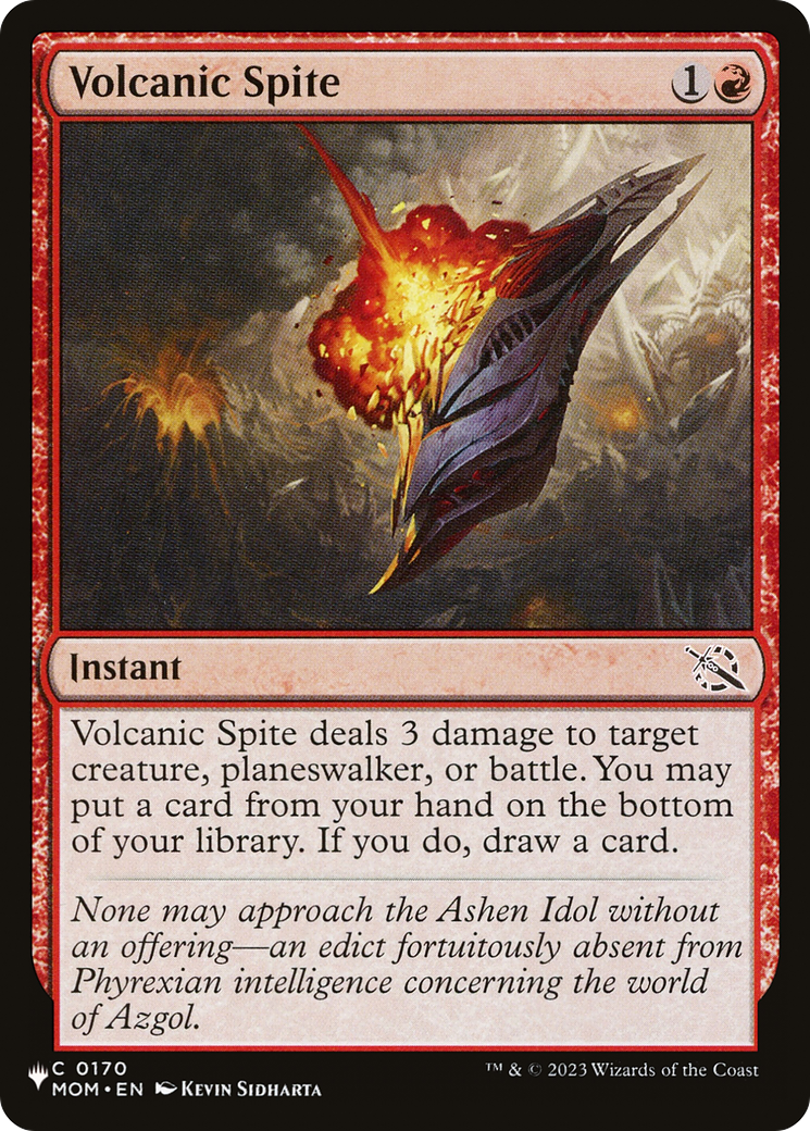 Volcanic Spite [The List Reprints]