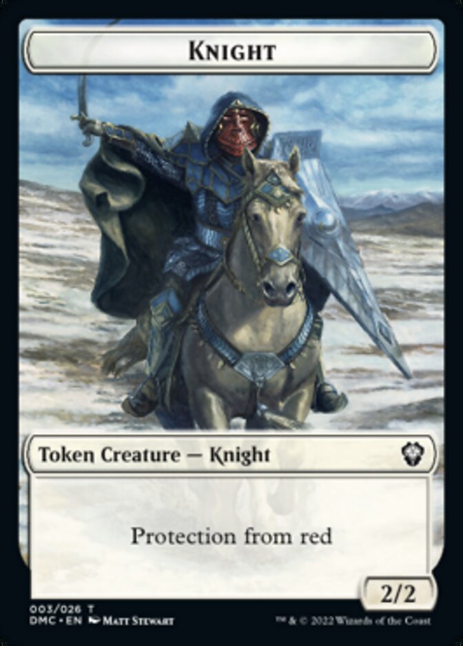 Soldier // Knight Double-Sided Token [Dominaria United Tokens]