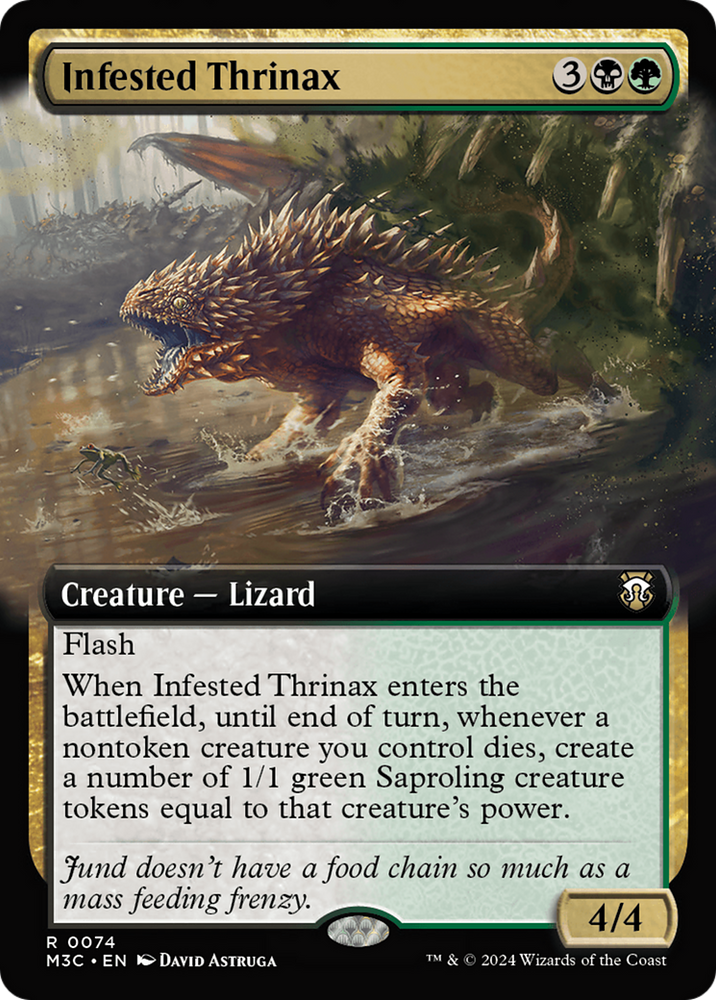 Infested Thrinax (Extended Art) (Ripple Foil) [Modern Horizons 3 Commander]