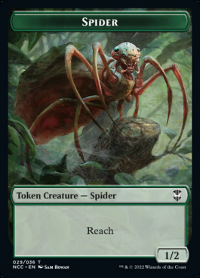 Treefolk // Spider Double-Sided Token [Streets of New Capenna Commander Tokens]