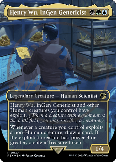 Henry Wu, InGen Geneticist (Emblem) (Borderless) [Jurassic World Collection Tokens]