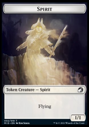 Spirit // Spider Double-Sided Token [Innistrad: Midnight Hunt Tokens]