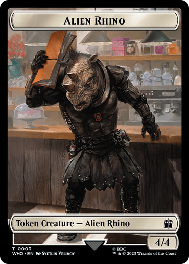 Alien Rhino // Mutant Double-Sided Token [Doctor Who Tokens]