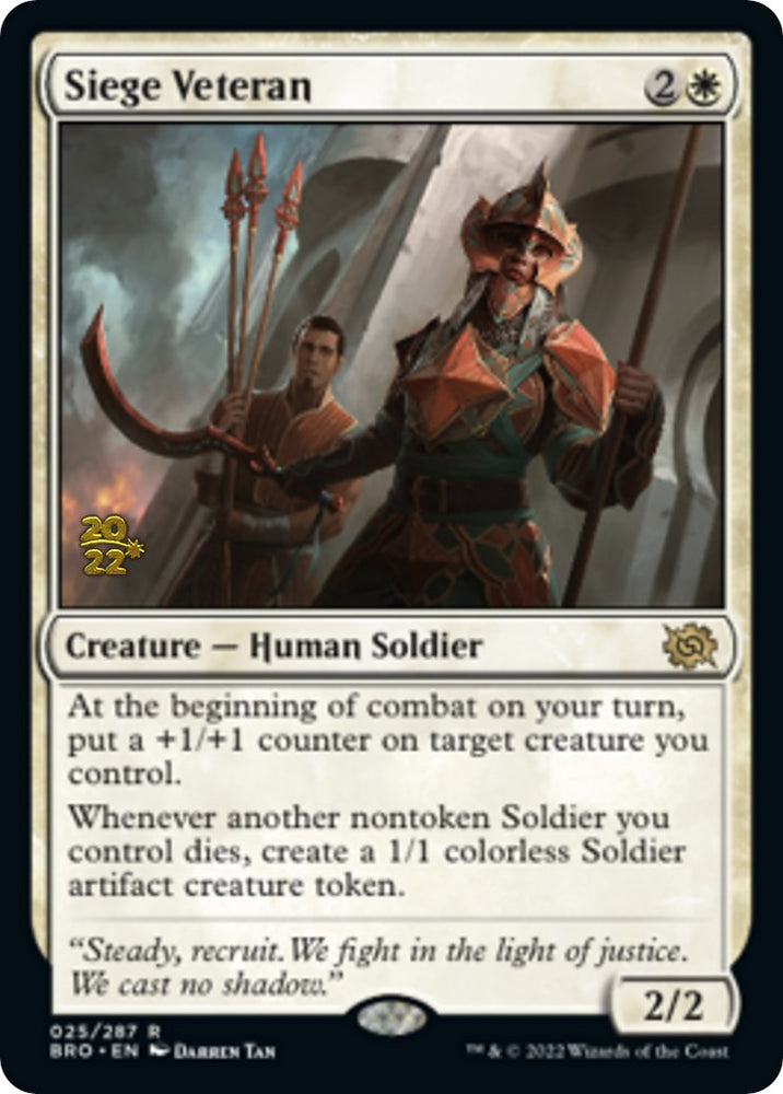 Siege Veteran [The Brothers' War Prerelease Promos]