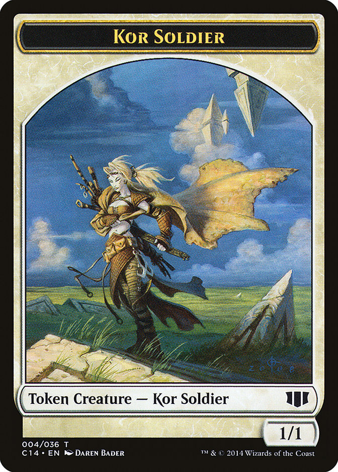 Kor Soldier // Pegasus Double-Sided Token [Commander 2014 Tokens]