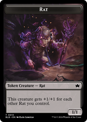 Rat // Splash Lasher Double-Sided Token [Bloomburrow Tokens]